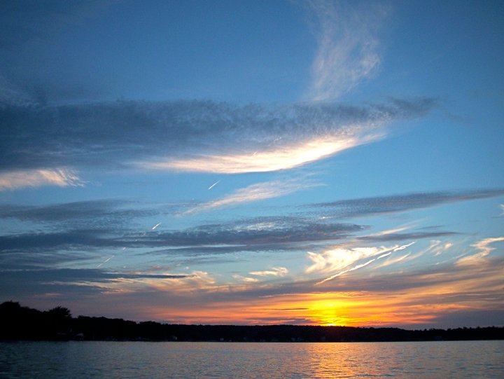 hess lake sunset - image