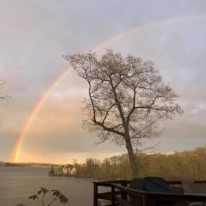 Fall rainbow Hess lake - image