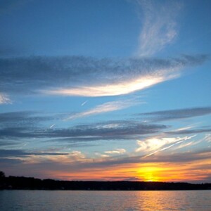 hess lake sunset - image